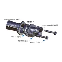 ERNST 043557 Reparaturrohr Abgasrohr + Anbausatz f&uuml;r OPEL Astra G Zafira A 1.4-2.2 16V