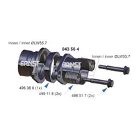 ERNST 043564 Reparaturrohr Abgasrohr + Anbausatz f&uuml;r OPEL Astra G Zafira A 2.0/2.2 DTI 16V