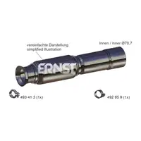 ERNST 465083 Reparaturrohr Abgasrohr Partikelfilter f&uuml;r MERCEDES W204 C320/350CDI OM642
