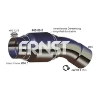 ERNST 465090 Reparaturrohr Flexrohr Katalysator f&uuml;r BMW 5er E60 E61 520d M47 18307796189