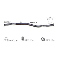 ERNST 465014 Reparaturrohr Abgasrohr KAT f&uuml;r PEUGEOT 206 1.1i 1.4i 60/75 PS 1731.E6