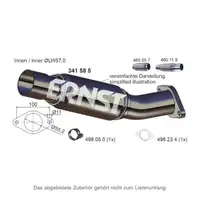 ERNST 341585 Reparaturrohr Hosenrohr KAT f&uuml;r FORD Focus 1 Tourneo Connect 1.8 DIESEL