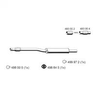 ERNST 111096 Vorschalld&auml;mpfer Schalld&auml;mpfer f&uuml;r VW Polo 2 86c 1.0 Cat 1.3/Cat 1.3/1.4D
