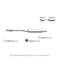 ERNST 111096 Vorschalld&auml;mpfer Schalld&auml;mpfer f&uuml;r VW Polo 2 86c 1.0 Cat 1.3/Cat 1.3/1.4D