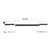 ERNST 132268 Vorschalld&auml;mpfer Schalld&auml;mpfer f&uuml;r VW Golf 3 Vento 1.8 75 PS ab Fgst.