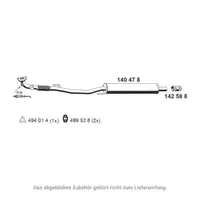 ERNST 140478 Vorschalld&auml;mpfer f&uuml;r VW Polo 4 5 SEAT Ibiza 3 4 Fabia 1 2 1.2 6R0253059CJ