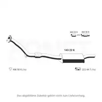 ERNST 143226 Front silencer for VW Passat B5, B5.5, and Audi A4 B5 1.6 100&ndash;102 hp 8D0253209C