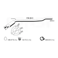 ERNST 176293 Vorschalld&auml;mpfer f&uuml;r VW Transporter T4 2.4D 78 PS ohne Kat 074253209C