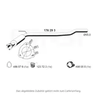 ERNST 176293 Front silencer for VW Transporter T4 2.4D 78 hp without catalytic converter 074253209C