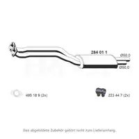 ERNST 284011 Front silencer for BMW 3 Series E46 320i, 325i, 330i, M52, M54 18107504168