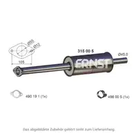 ERNST 315005 Front Muffler for FORD Focus 3 Grand / C-Max 2 1.0 EcoBoost
