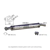 ERNST 315050 Front Muffler for FORD Focus 3 MK3 Grand / C-Max 2 1.5/1.6 EcoBoost