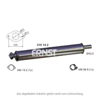 ERNST 315142 Front Muffler for FORD Focus 3 Mk3, C-Max 2, 1.6 Ti 85/105 hp