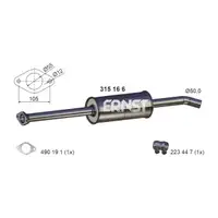 ERNST 315166 Vorschalld&auml;mpfer f&uuml;r FORD Focus 3 MK3 Grand / C-Max 2 1.6 Ti/LPG 105-125 PS