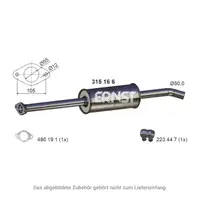 ERNST 315166 Front silencer for FORD Focus 3 MK3 Grand / C-Max 2 1.6 Ti/LPG 105&ndash;125 hp