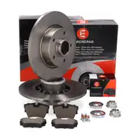 EUROREPAR Brake Discs + Wheel Bearings + Brake Pads for FIAT, NISSAN, OPEL, and RENAULT (Rear)