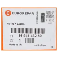 EUROREPAR Kraftstofffilter Diesel f&uuml;r CITROEN Jumpy 3 PEUGEOT Expert 2.0 HDi 1674213480