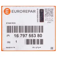 EUROREPAR Tie Rod for CITROEN Berlingo, C4 Picasso, 2 PEUGEOT 2, 3008 (front) 1679755380