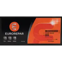 EUROREPAR Batterie Autobatterie Starterbatterie 12V 60Ah 540A/EN 1609232680