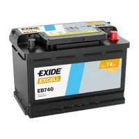 EXIDE EB740 EXCELL Autobatterie Batterie Starterbatterie 12V 74Ah EN680A
