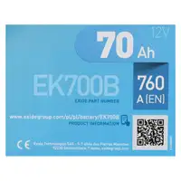 EXIDE EK700B AGM START-STOP Car Battery, Starter Battery, 12V 70Ah, EN760A