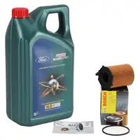 5L CASTROL MAGNATEC A5 5W-30 Motor&ouml;l + BOSCH &Ouml;lfilter f&uuml;r FORD Fiesta Focus 1.4-1.6 D