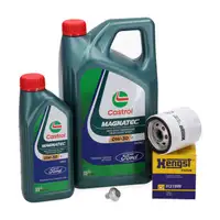 6L CASTROL MAGNATEC 0W-30 D Motor&ouml;l + HENGST &Ouml;lfilter f&uuml;r FORD Focus 4 2.3 ST Mondeo 2.0