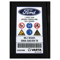 ORIGINAL FORD Starterbatterie Autobatterie Batterie 12V 60Ah 590A 1935549