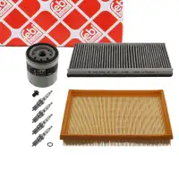 febi Filterset + 4x Z&uuml;ndkerze f&uuml;r FORD Fiesta 4 MK4 1.0i 1.1 1.3i Courier 1.3