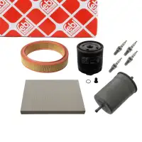 febi Filterset + 4x Z&uuml;ndkerze f&uuml;r VW Golf 3 Vento 1.4 60 PS + 1.6 75 PS