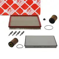 febi Filterset + 4x Z&uuml;ndkerze f&uuml;r OPEL Astra H 1.2 1.4 1.6 1.8 75-140 PS