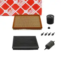 febi Filterset Filterpaket + 4x Z&uuml;ndkerze f&uuml;r OPEL Meriva A 1.6 105 PS