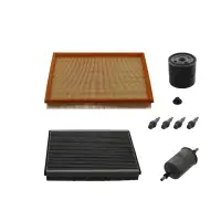 febi Filterset Filterpaket + 4x Z&uuml;ndkerze f&uuml;r OPEL Meriva A 1.6 105 PS
