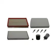 febi Filterset + 4x Z&uuml;ndkerze f&uuml;r OPEL Astra G H Zafira A 1.6 1.8 ab Motornummer 20V00605