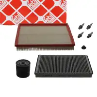 febi Filterset Filterpaket + 4x Z&uuml;ndkerze f&uuml;r OPEL Astra H 1.6 105 PS