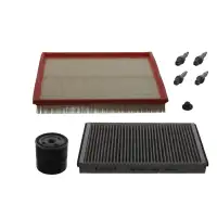 febi Filterset Filterpaket + 4x Z&uuml;ndkerze f&uuml;r OPEL Astra H 1.6 105 PS