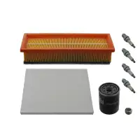 febi Filterset + 4x Z&uuml;ndkerze f&uuml;r FIAT Grande Punto 199_ 1.4 77/78 PS