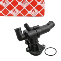 febi Thermostatgeh&auml;use + Dichtung f&uuml;r VW Polo 5 SEAT Ibiza 4 SKODA Fabia 2 Roomster 1.2D