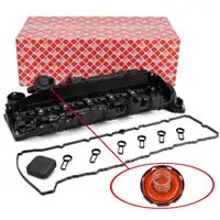 febi Ventildeckel + Dichtung + &Ouml;lverschlussdeckel f&uuml;r BMW 3er E90/91/92/93 325d 330d N57