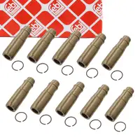 10x febi 14833 AUSLASSSEITE Ventilf&uuml;hrung f&uuml;r MERCEDES W126 C126 SL R107 C107 M116 M117