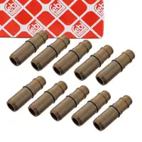 10x febi 14823 Intake Side Valve Guide for Mercedes W126, C126, SL, R107, C107, M116, M117