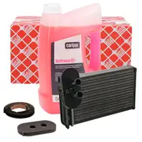 febi W&auml;rmetauscher + 5L CAIRPAR Frostschutz f&uuml;r VW Golf 2 3 4 Passat B3/B4 Polo 6N A3 8L1