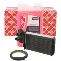febi W&auml;rmetauscher + 5L CARIPAR Frostschutz f&uuml;r VW Golf 4 A3 8L1 TT 8N Leon 1M Octavia 1