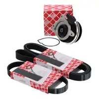 febi Wasserpumpe + 2x Keilrippenriemen f&uuml;r VW Golf 5 6 Passat B7 Polo 5 Tiguan 8X 1.4 TSI