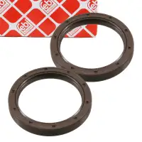 2x febi Wellendichtung Simmerring Nockenwelle f&uuml;r FORD Fiesta 3 Mondeo 1.6 1.8 stirnseitig