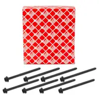 8x febi 184667 Zylinderkopfschraube M9x125 f&uuml;r VW Golf 4 5 6 Passat 1.0-1.6 036103384B