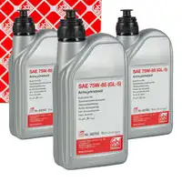 3L 3 Liter febi 48785 Achsgetriebe&ouml;l 75W-85 GL-5 GELB f&uuml;r AUDI BMW MERCEDES VW