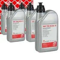 5L 5 Liter febi 48785 Achsgetriebe&ouml;l 75W-85 GL-5 GELB f&uuml;r AUDI BMW MERCEDES VW