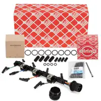 febi Leitungssatz Pumpe D&uuml;se + Schrauben ELRING Dichtsatz f&uuml;r VW Golf 5 Passat B6 2.0 TDI