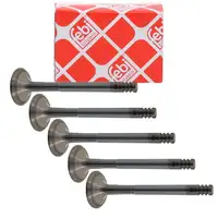 5x febi Auslassventil f&uuml;r AUDI 100 A6 C3 C4 VW Crafter 2E 2F LT II Transporter T4 2.5 TDI